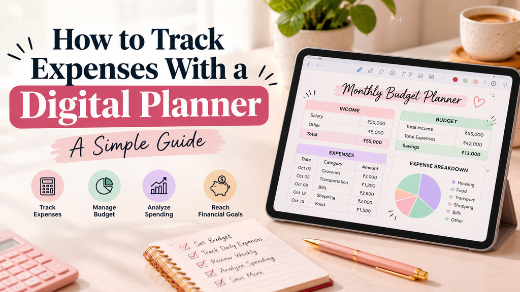 digital planner budgeting desk